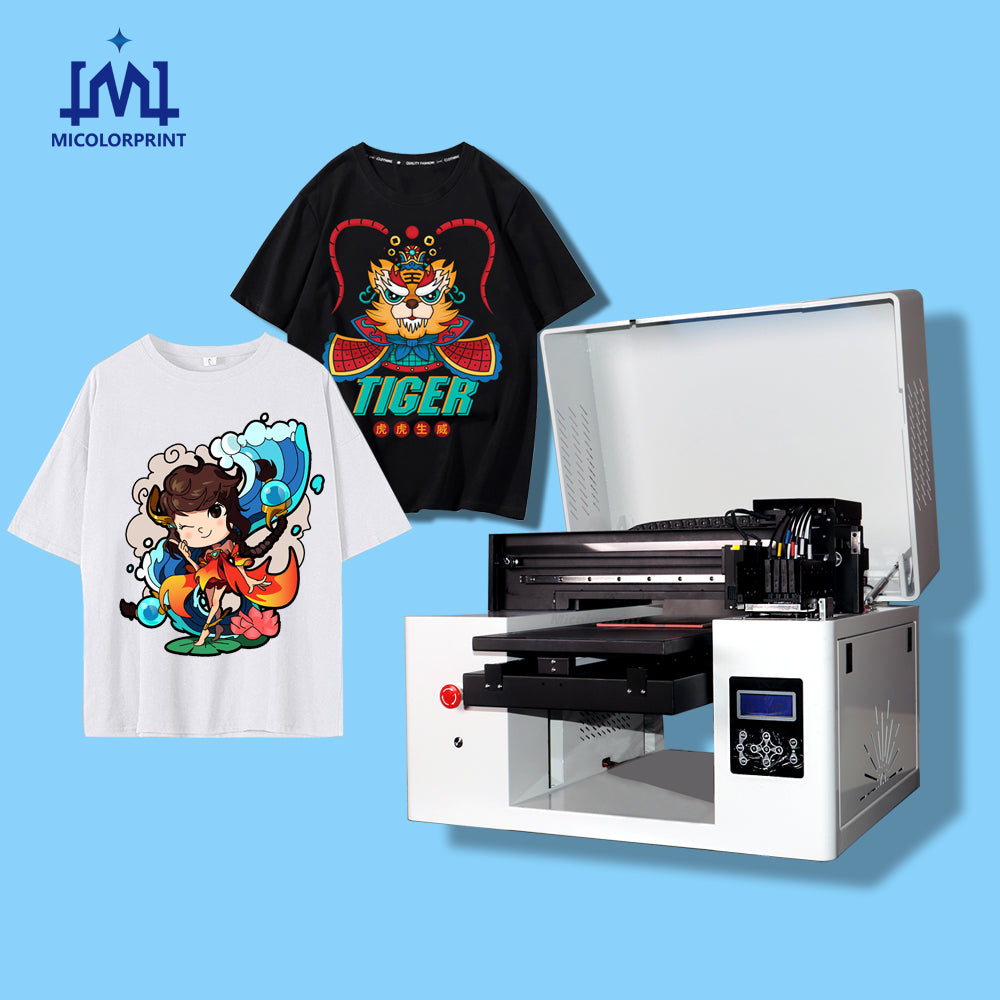 High-Resolution Digital A3 Flatbed DTG T-Shirt Printer