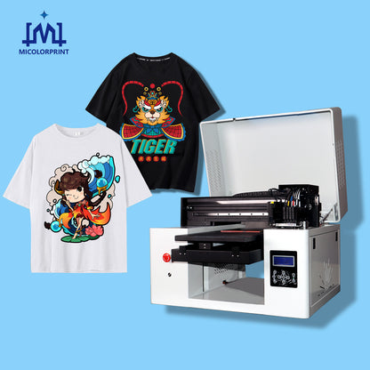 High-Resolution Digital A3 Flatbed DTG T-Shirt Printer